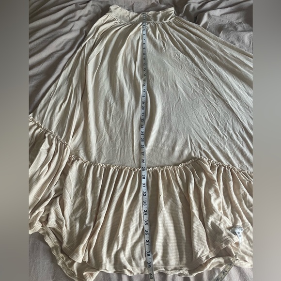 Free People Beige Tan Ashlyn V Neck V Back Summer Beachy Skirt Set Size Small - Picture 7 of 7